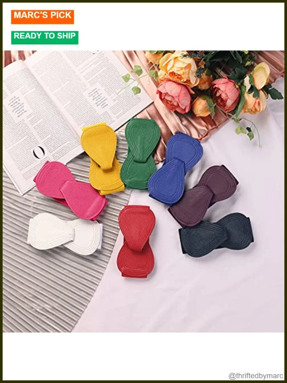 2pcs Plus Size Faux Leather Elastic Waist Belts with 8-Shaped Buckle